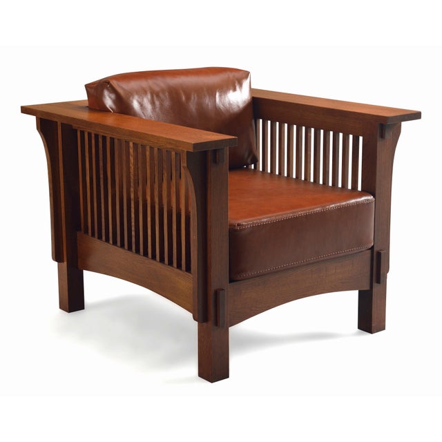 Chestnut Craftsman Crofter Mission Style Arm Chair - Chestnut For Sale - Image 8 of 10