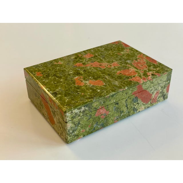 Red Rhodonite Box with Brass Hinge, Italy, 1950s For Sale - Image 8 of 8
