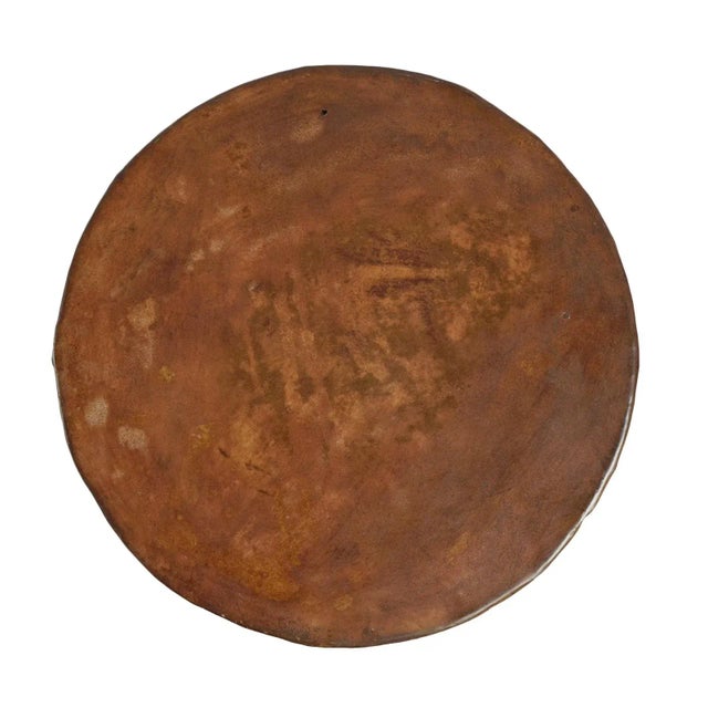 Farmhouse Vintage Iron Diamond Barrel Side Table For Sale - Image 3 of 4