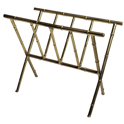 Faux Bamboo Magazine Rack For Sale