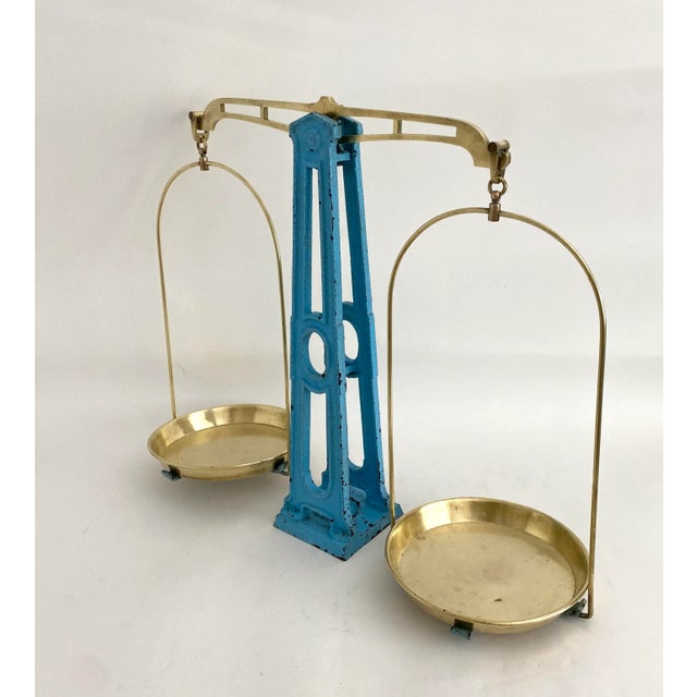 Early 20th Century Vintage French Eiffel Tower Balance Scale For Sale - Image 5 of 11