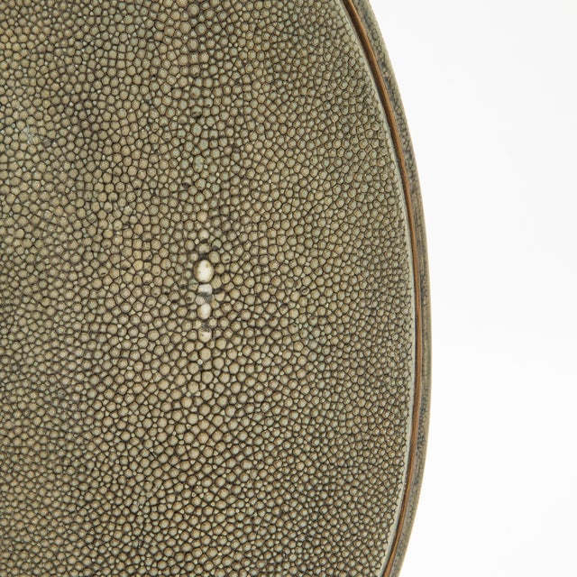Metal Shagreen Vase With Brass Details by R&y Augousti For Sale - Image 7 of 7