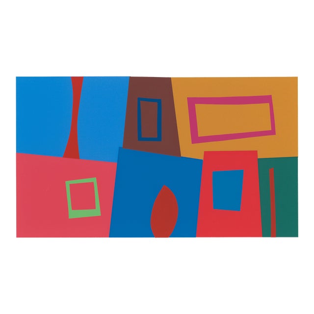 Josef Albers 1963 "Interaction of Color" Folder Xviii-3 Left Side Silkscreen Print For Sale