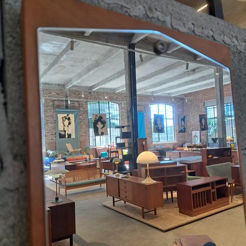 Vintage Danish Teak Mirror, 1960s For Sale - Image 3 of 4