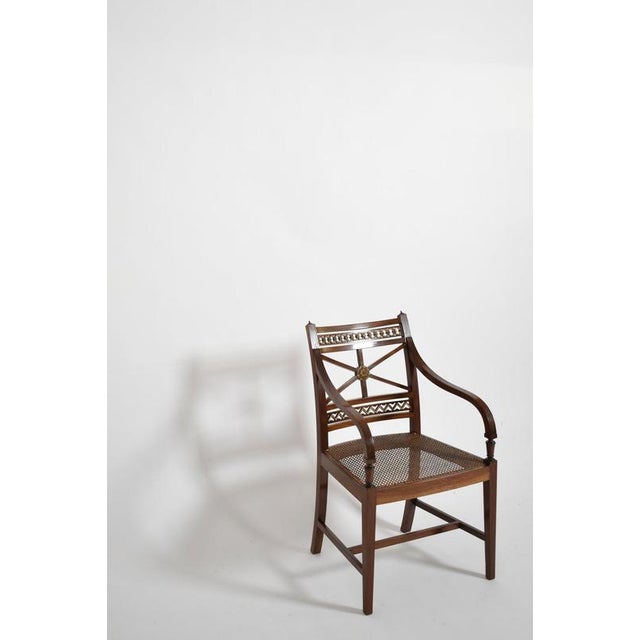 Neoclassical Mahogany and Canning Chairs, Set of 2 For Sale - Image 4 of 6
