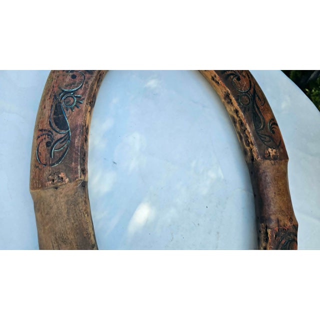 Painted Wooden Shoulder Pole, Set of 2 For Sale - Image 4 of 13