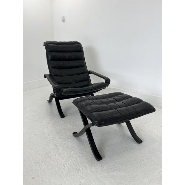 Vintage Siesta Chair with Ottoman by Ingmar Relling for Westnofa, 1960s, Set of 2 For Sale - Image 3 of 11