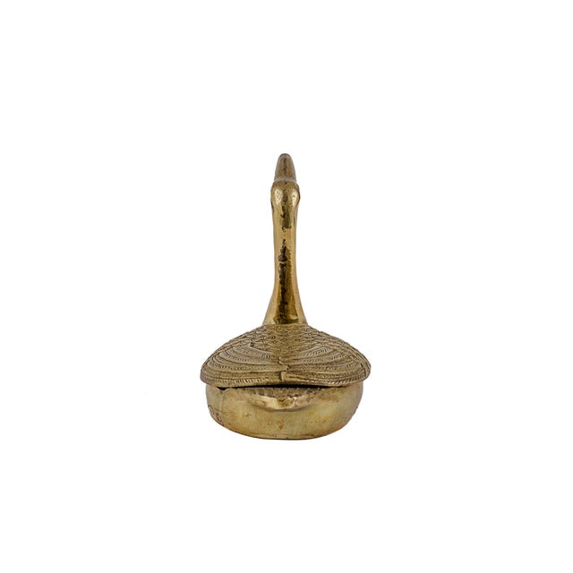Vintage Brass Swan Trinket Box For Sale - Image 4 of 12