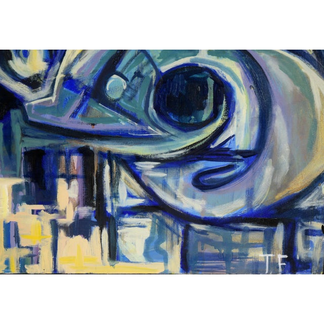 Mid 20th Century "Visions of the Metropolis #1" Spheres in Downtown Original Oil by Travis Flack For Sale - Image 5 of 8