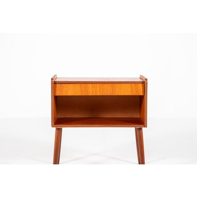 Brown Mid-Century Modern Danish Teak Bedside Table, 1960s For Sale - Image 8 of 9
