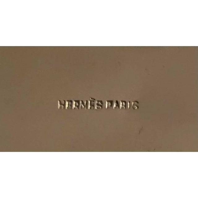 Vintage Hermes Paris Silver Plated Pitcher W Leather Handle Barware For Sale - Image 11 of 13