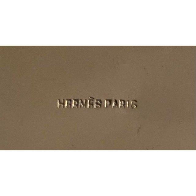 Vintage Hermès Paris Silverplate Pitcher Jug with Brown Leather Handle For Sale - Image 10 of 12