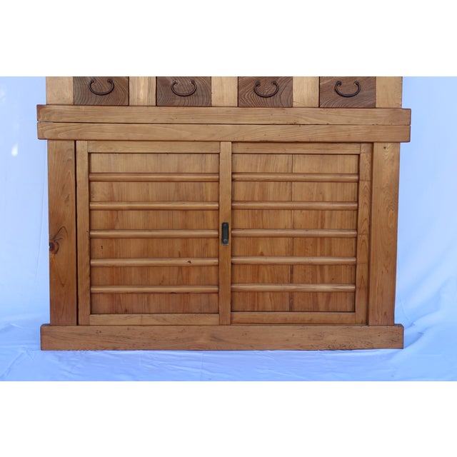 Wood Antique Japanese Mizuya Tansu / Kitchen Chest, Meiji-Taisho Era C. 1900 For Sale - Image 7 of 9