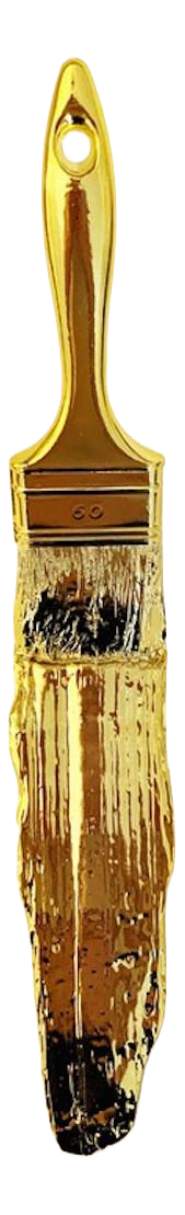 Santicri, Gold Brush, 2021, Mixed Media on Resin