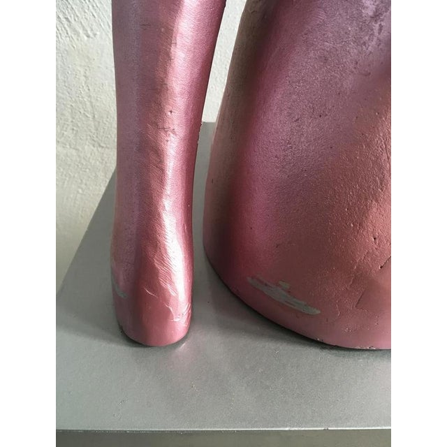 Italian Postmodern Sculpture in Pink Lacquered Aluminum attributed to Ugo La Pietra, 1980 For Sale - Image 4 of 18