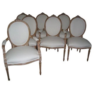 Louis XVI Style Bow Knot Dining Chairs - Set of 8 For Sale