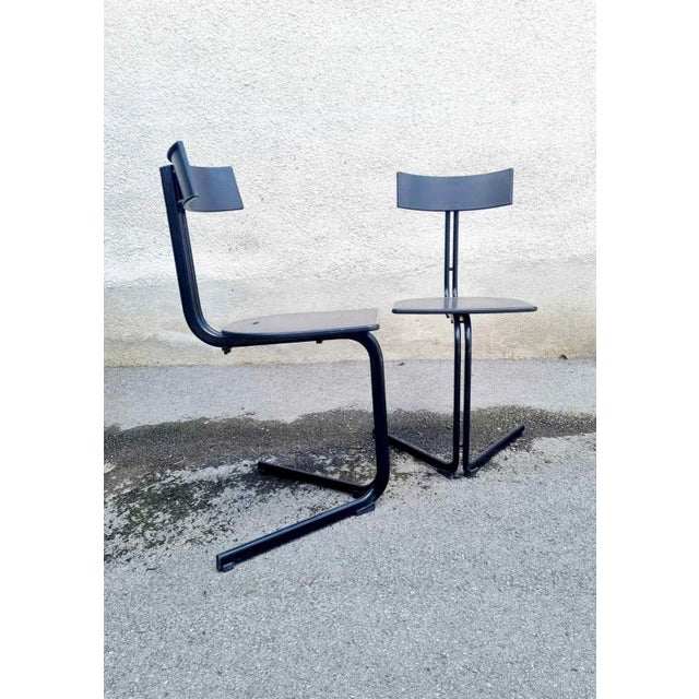 Set of Model Vipera Desk Chairs by Luca Leonori for Pallucco, Italy, 1980s For Sale - Image 9 of 11