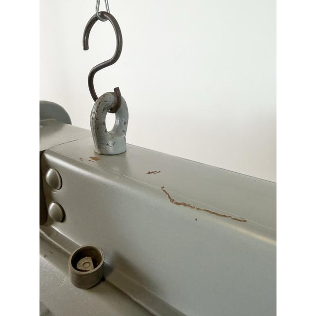 Industrial Grey Hanging Tube Light from Elektrosvit, 1970s For Sale - Image 13 of 18