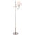 Modern J. Randall Powers by Visual Comfort Signature Hargett Bridge Arm Floor Lamp in Polished Nickel with Linen Shade For Sale - Image 3 of 3