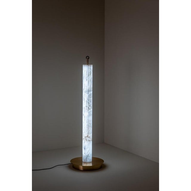 Roller Floor Lamp by United Alabaster For Sale - Image 6 of 11