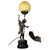 Art Deco Bronze Figural Lamp with Marbled Saturn Glass Shade, 1920 For Sale - Image 14 of 14