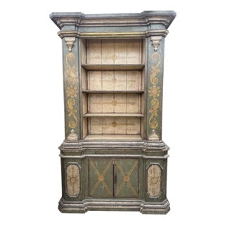 Continental Baroque Style Open Cupboard/ Bookcase For Sale