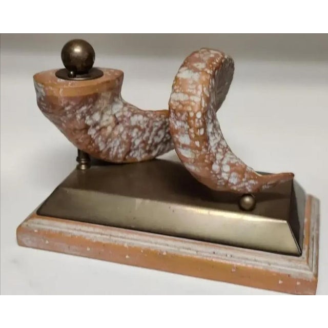 1980s 1980s Hart Associates Decorative Faux Ram's Horn Sculpture For Sale - Image 5 of 11