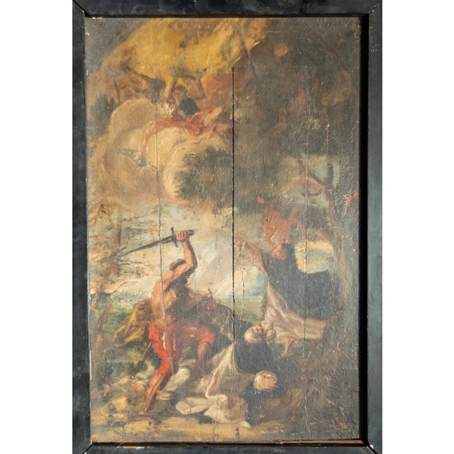 We are selling this 18th Century Oil on Panel painting. This painting is Continental in Origin, probably Central European...