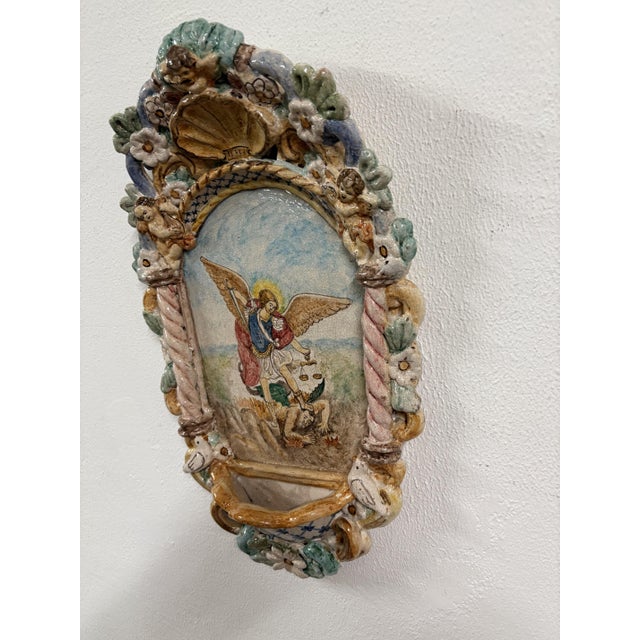 Giant holy water stoup. Saint Michael the Archangel is the prince of the celestial armies, revered as God's warrior who...