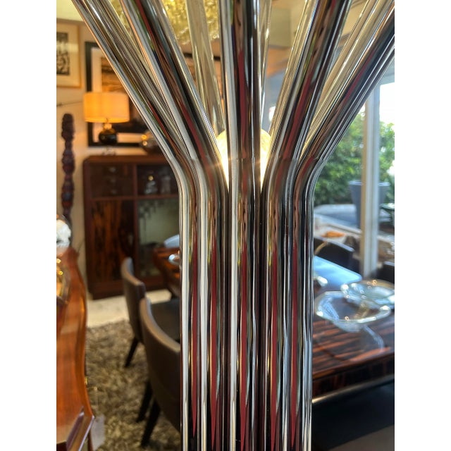 Mid-century Modern George Kovacs Chrome Floor Lamp Offered for sale is a George Kovacs, Vienna (1926-2007), Mid-century...