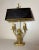 Antique Ornate Dore Bronze Toleware 2 Arm French Bouilotte Electric Table Lamp For Sale In New York - Image 6 of 17