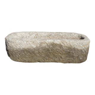 Hand Chiseled Stone Trough For Sale