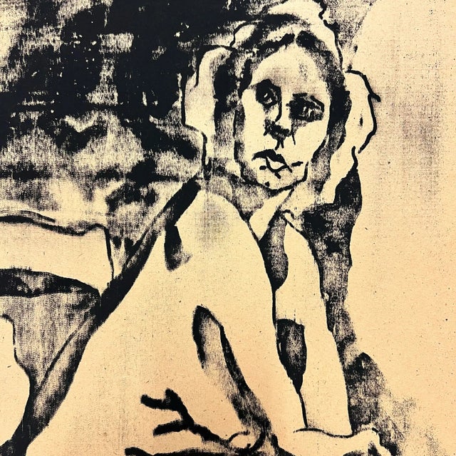 Marvin Hill “Old Nude” Original Print Signed and Numbered For Sale - Image 4 of 11