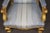19th C. Pair French Napoleonic Style Armchairs, Giltwood & Blue Upholstery For Sale - Image 12 of 16