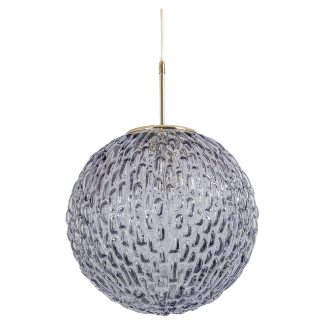 Large Bubble Glass Pendant attributed to Limburg Glashütte, Germany, 1970s For Sale