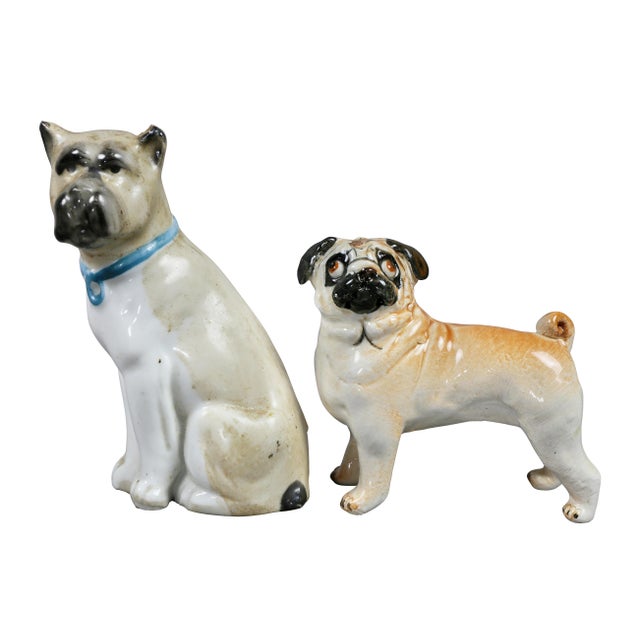 Collection of Forty Two-Pottery and Porcelain Pug Dogs For Sale - Image 10 of 13