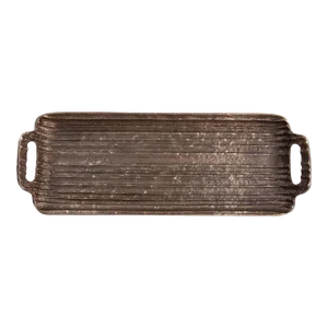 Grooved Burnish Gold Tray
