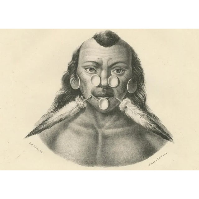 This lithograph, created by Karl Joseph Brodtmann, depicts an individual named Maxuruna, who appears to belong to an...