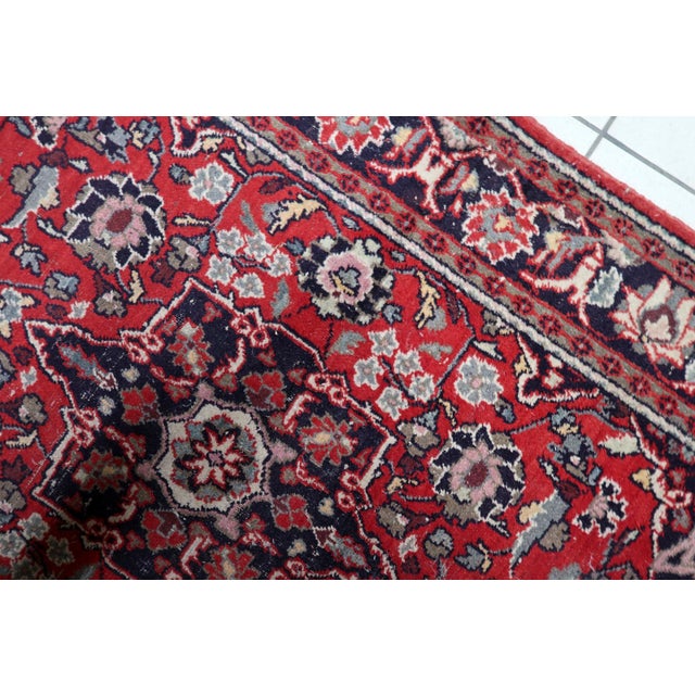 1950s, Handmade Vintage Persian Hamadan Rug 4.3' X 6.4' For Sale - Image 10 of 12