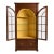 English Georgian Style Carved Mahogany Corner Cabinet With Carved Shell Motif For Sale