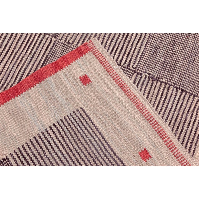Textile "Optique" Modern Oversized Flatweave Geometric Gray Rug by Doris Leslie Blau For Sale - Image 7 of 8