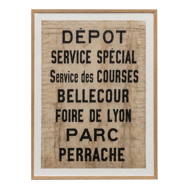 Vintage Poster of the Lyon Tramway, 1930s For Sale