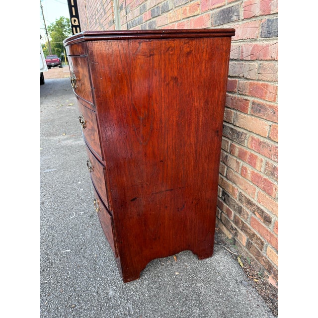 19th Century English Bowfront Chest of Drawers For Sale - Image 10 of 12