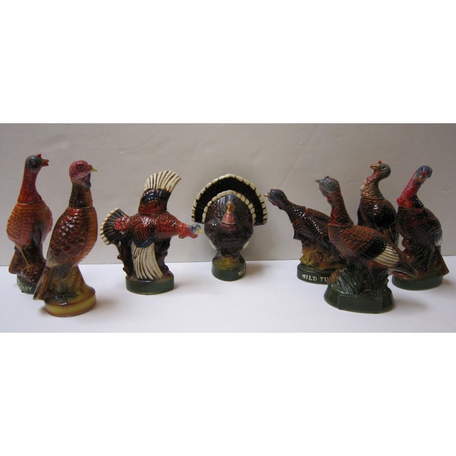Large Mid 20th Century Wild Turkey Decanters- Set of 8 For Sale - Image 9 of 11