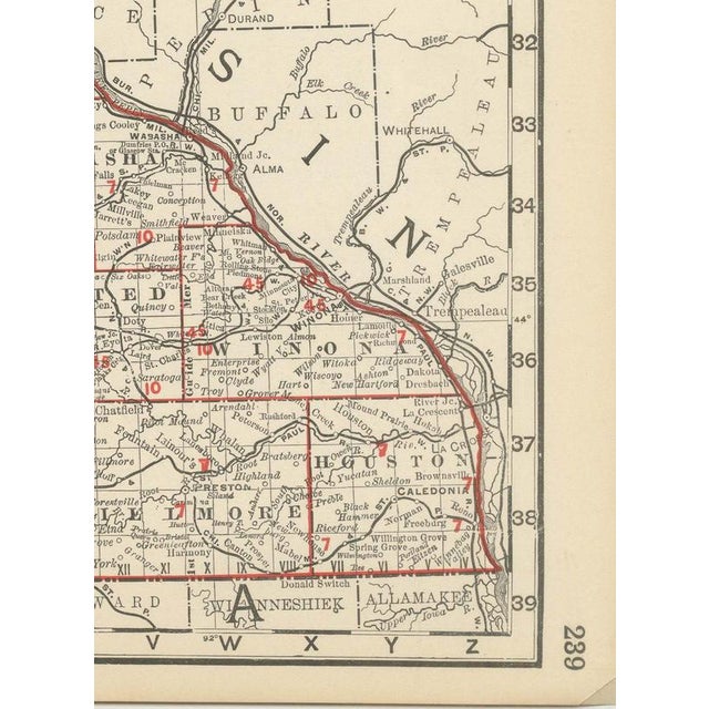 Antique Map of Minnesota, The North Star State from Rand McNally, 1899 For Sale - Image 9 of 12