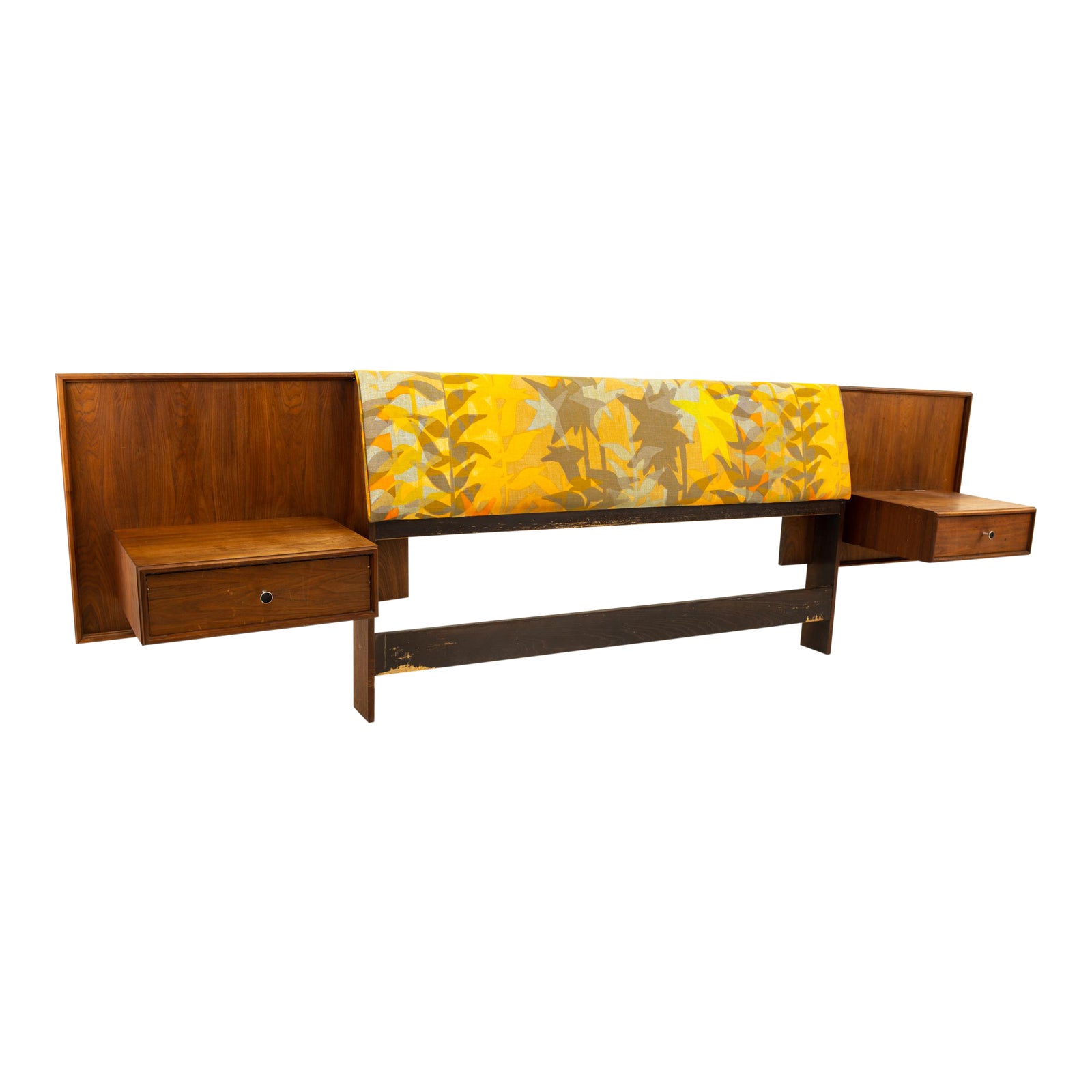 Robert Baron For Glenn Of California Mid Century Queen Headboard With Floating Nightstands Chairish