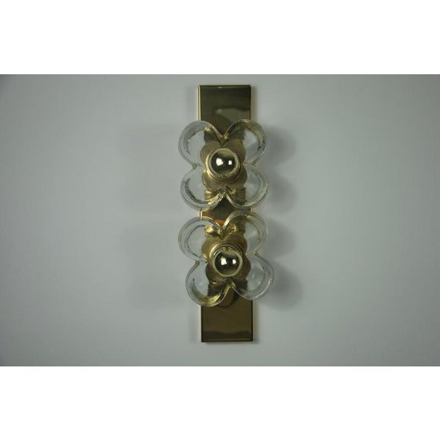 Metal Mid-Century Brass and Glass Wall Lamps attributed to Sische, Germany, 1960s, Set of 2 For Sale - Image 7 of 11