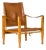Vintage Safari Lounge Chair in Cognac Leather by Kaare Klint for Rud Rasmussen, 1960s For Sale