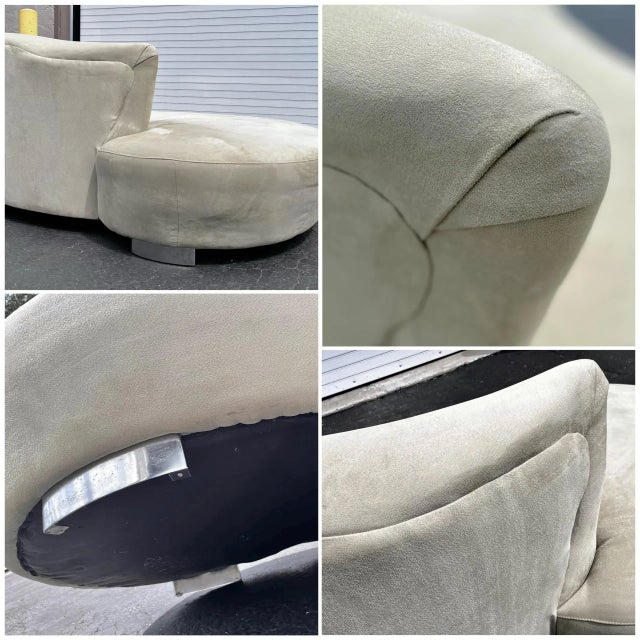 Vintage Modern Cloud Sofa in Soft Sage | Vladimir Kagan for Wieman Style c.1980s For Sale - Image 10 of 12
