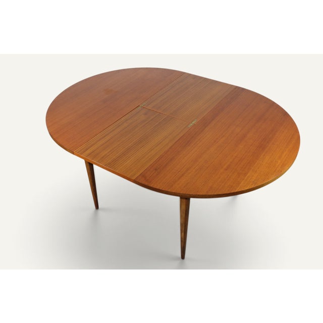 Extendable Round Teak Dining Table, 1960s For Sale - Image 4 of 17